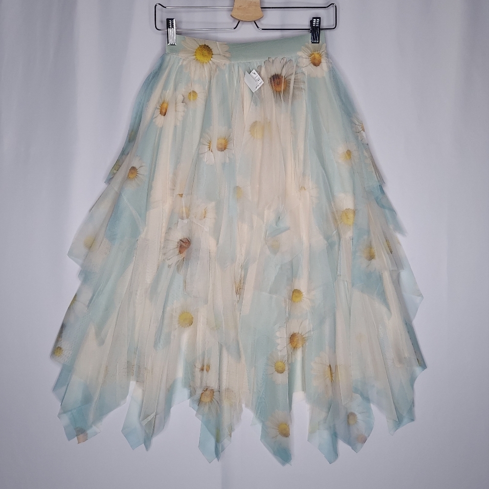 Origami By Vivien Skirt Medium Tier‎ Tulle Sunflower Mesh Fairy Fairycore Whimsy
